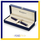 Waterman Exception Slim Fountain Pen Blue Lacquer Gold Trims ** Last One **