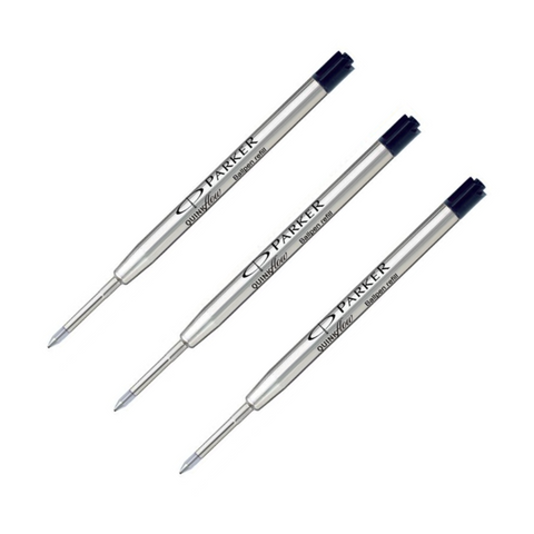 Parker Ballpoint Pen Refill Medium in Blue and Black x3 Tubed