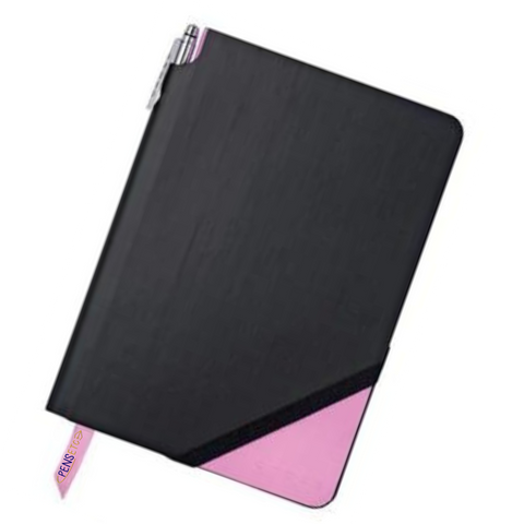 Cross JotZone A5 Plain Journal with Chrome Ballpoint Pen Grey Blue or Pink