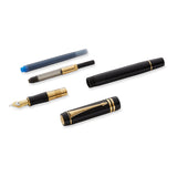 Parker Duofold Mini Fountain Pen International in Black and Gold Medium Nib