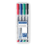 Staedtler Lumocolor Pen Set x4 Non-Permanent 316 WP4 Fine Black*Blue*Red*Green