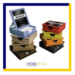 Grandluxe Mosaic Memo Box with Photo Slot Available in 4 Colours