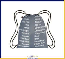 LOQI ERIK KESSELS Things to Pack Drawstring Backpack