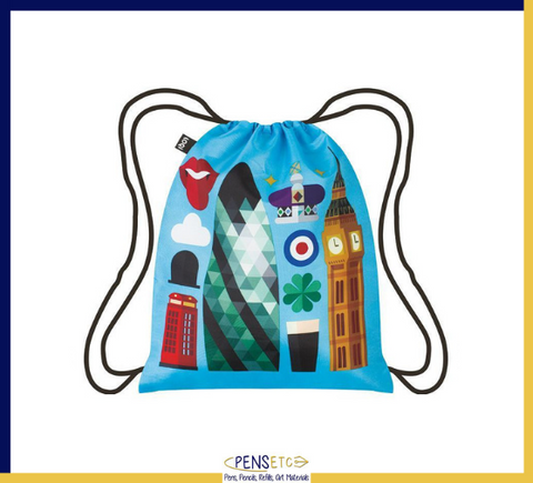LOQI HEY STUDIO London Drawstring Backpack
