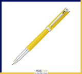 Sheaffer Ferrari Intensity Satin Yellow Fountain Pen with Chrome Trims