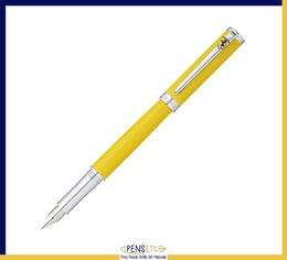 Sheaffer Ferrari Intensity Satin Yellow Fountain Pen with Chrome Trims