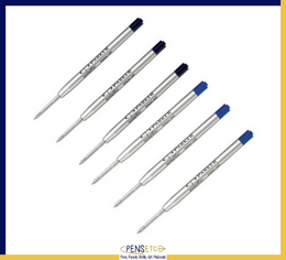 Parker Ballpoint Pen Refill Medium in Blue and Black x3 Tubed