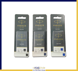 Parker Quink Fountain Pen Ink Cartridges x10 Available in 3 Colours