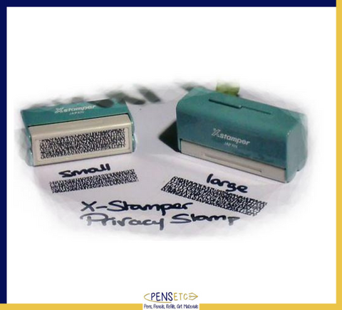 X-Stamper Privacy Stamp Black Ink for Obscuring Details 10mm