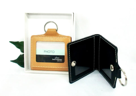 Grandluxe Photograph Keyring in Soft Faux Leather in 4 Colours