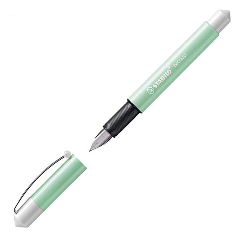 Stabilo BeFab Rollerball and BeCrazy Fountain Pens - Green Pastel Pen Set of Two