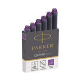 Parker Quink Mini Ink Cartridges x 12 available in 6 Colours