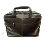 Quindici Cognac Brown Oiled Leather Laptop Bag
