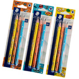 Staedtler HB Triangular Jumbo Learner's Pencils Pack of 3 - Comic Style Range