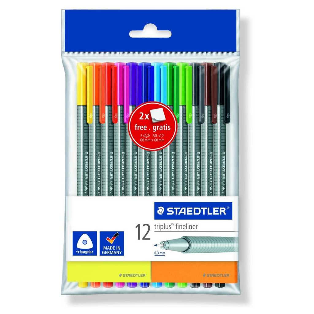 Staedtler Triplus Fineliner Pens 30 Assorted Colors Made In Germany NEW IN  BOX
