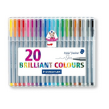 Staedtler Triplus Fineliner Assorted Hard Case Wallet x6 or 10 or x20 334 0.3mm