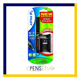 Pilot V7 Hi-Tecpoint 0.7 Fine Roller Ball Pen x1 Black + 3 Refills FOC New