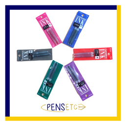 Platinum Ink Cartridges 6 colours for Preppy, Plaisir Fountain Pens etc Pack of 2