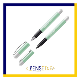 Stabilo BeFab Rollerball and BeCrazy Fountain Pens - Green Pastel Pen Set of Two