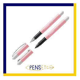 Stabilo BeFab Rollerball and BeCrazy Fountain Pens - Pink Pastel Pen Set of Two