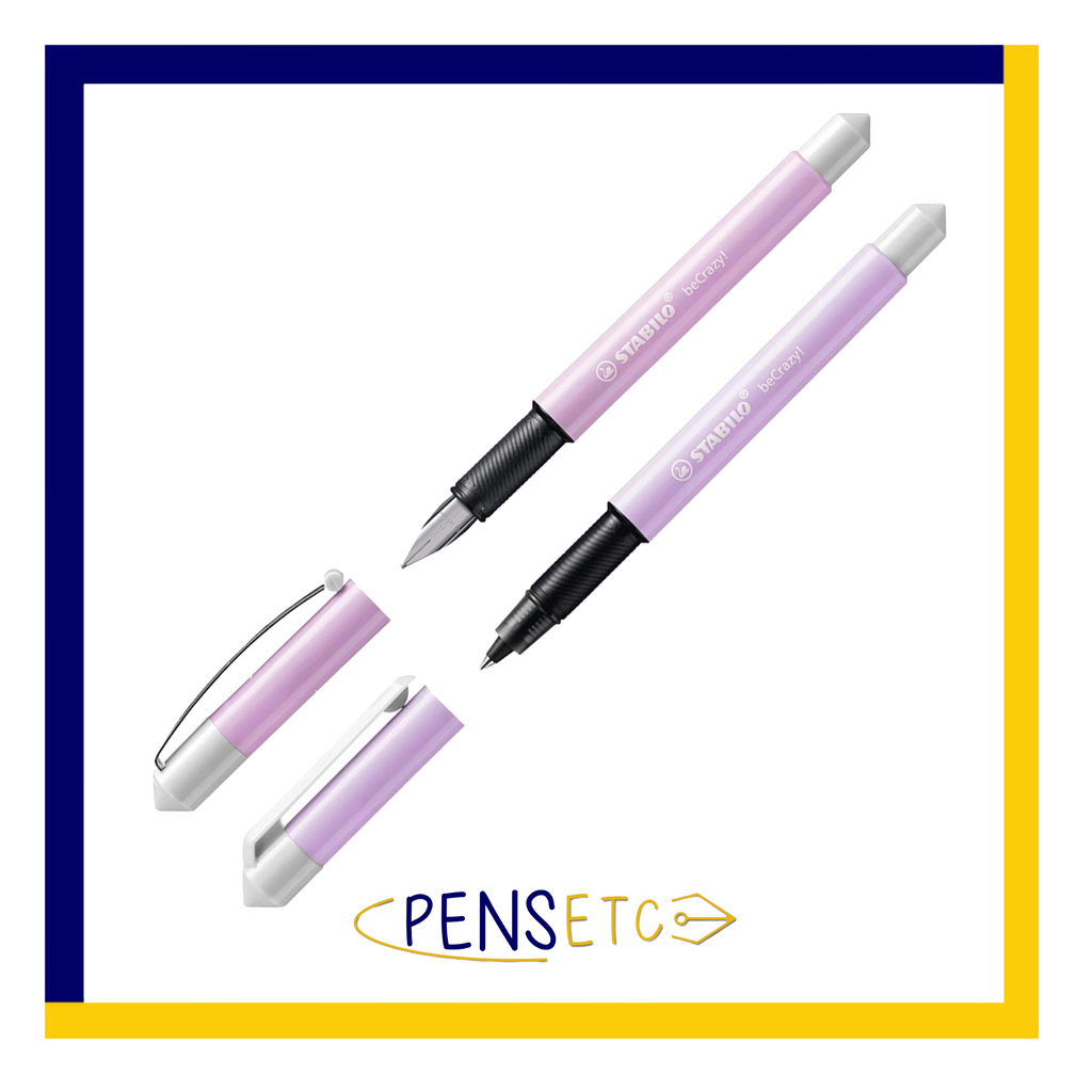 Stabilo BeFab Rollerball and BeCrazy Fountain Pens- Purple Pastel