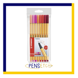 Stabilo Point 88 Fineliner Pens "Shades of Red" 8 Pack