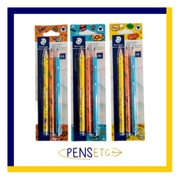 Staedtler HB Triangular Jumbo Learner's Pencils Pack of 3 - Comic Style Range