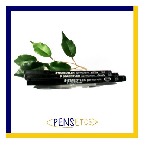Staedtler Lumocolor 317 OHP Pen Medium Black x3 Pens Permanent Pen 1.0mm