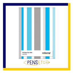Instawrap "Stripes for Him" Lick & Stick Wrapping Paper