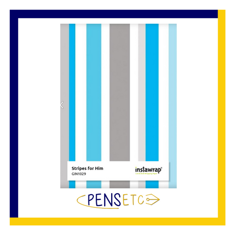 Instawrap "Stripes for Him" Lick & Stick Wrapping Paper