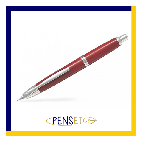Pilot Capless Vanishing Point Retractable Fountain Pen Red/Rhodium Trim