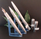 X-Pen Concerto Fountain Pen, Rollerball and Ballpoint Pen Set in Chrome 330A