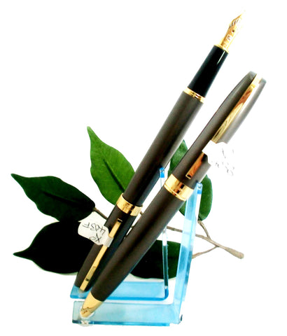 X-Pen Legend Fountain Pen, Ballpoint or Both in Gunmetal Grey with Gold Detail 403B