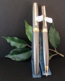 X-Pen Legend Fountain Pen, Ballpoint or Both in Gunmetal Grey with Gold Detail 403B