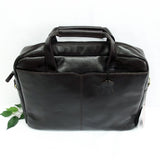 Quindici Leather 1 Compartment Laptop Briefcase Bag Black or Brown Veg Tan QVB 507
