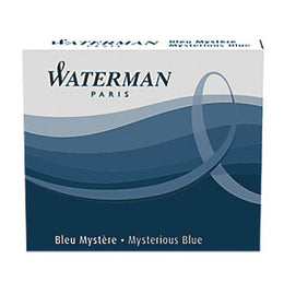 Waterman Mini Ink Cartridges Universal International Short Size x6 Blue/Black