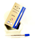 Parker Ballpoint Pen Refill Medium Blue Ink Tubed quantity 1, 6 or 12