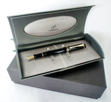 Parker Duofold Mini Fountain Pen International in Black and Gold Medium Nib