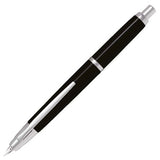 Pilot Capless Decimo Fountain Pen in Black with Rhodium Trims and a Medium Nib