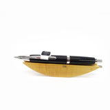 Pilot Capless "Vanishing Point" Retractable Fountain Pen CARBONESQUE BLACK/CHROME Fine