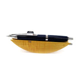Pilot Capless Vanishing Point Retractable Fountain Pen Carbonesque Blue/Chrome