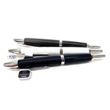 Pilot Capless Vanishing Point Retractable Fountain Pen Carbonesque Blue/Chrome