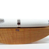 Pilot Capless Vanishing Point Retractable Fountain Pen Carbonesque White/Chrome