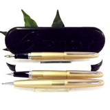Pilot MR Matt Gold Fountain Pen, Rollerball or Ballpoint - Gift Boxed