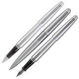 Pilot MR Matt Silver Fountain Pen, Rollerball or Ballpoint - Gift Boxed