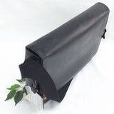 Quindici 15.6 Laptop Messenger Bag Black Soft Split Leather QSB 725