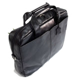 Quindici Leather 1 Compartment Laptop Briefcase Bag Black or Brown Veg Tan QVB 507