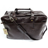 Quindici Travel Suitcase Brown Leather Hand Luggage Size I.A.T.A. Vegetable Tan For Men & Women QVB 517