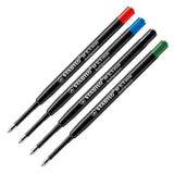 Stabilo EASYball COM4ball SMARTball Pen Refill x2 Blue Black Red Green 0.5mm
