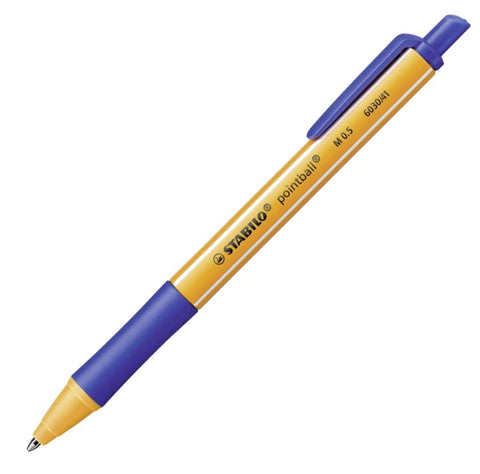 Stabilo Pointball Ballpoint Pen 6030 in Black, Blue, Red or Green with Free Refill